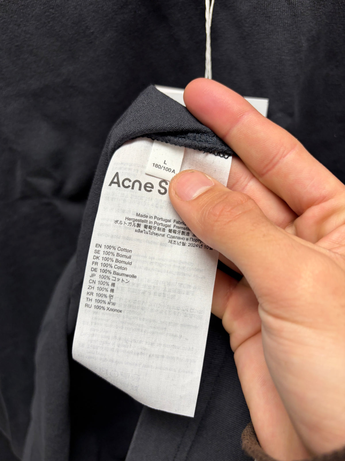 Acne Studios ‘Minimal Logo’ Black Long Sleeve T-Shirt