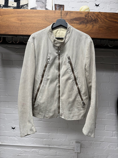 SS2002 Maison Martin Margiela ‘5-Zip’ Suede Bomber Jacket