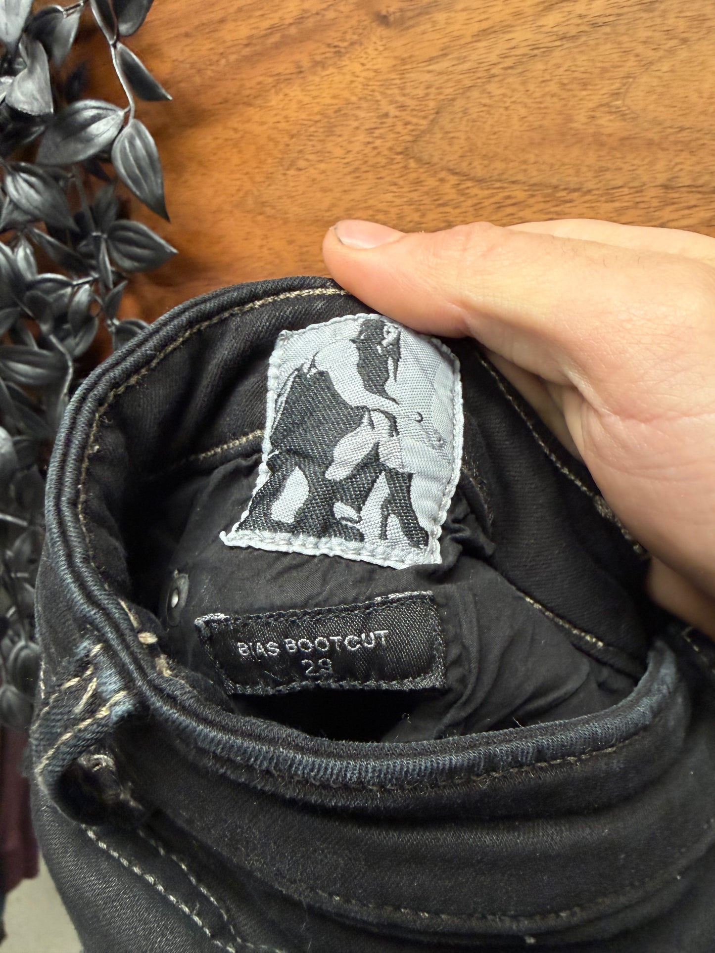 Rick Owens DRKSHDW ‘Bias Cut’ Black Spiral Flared Leg Denim