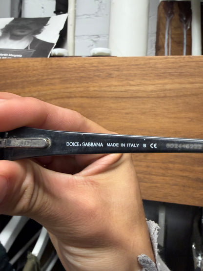 Dolce & Gabbana ‘D&G Logo’ Rectangular Frame Prescription Glasses