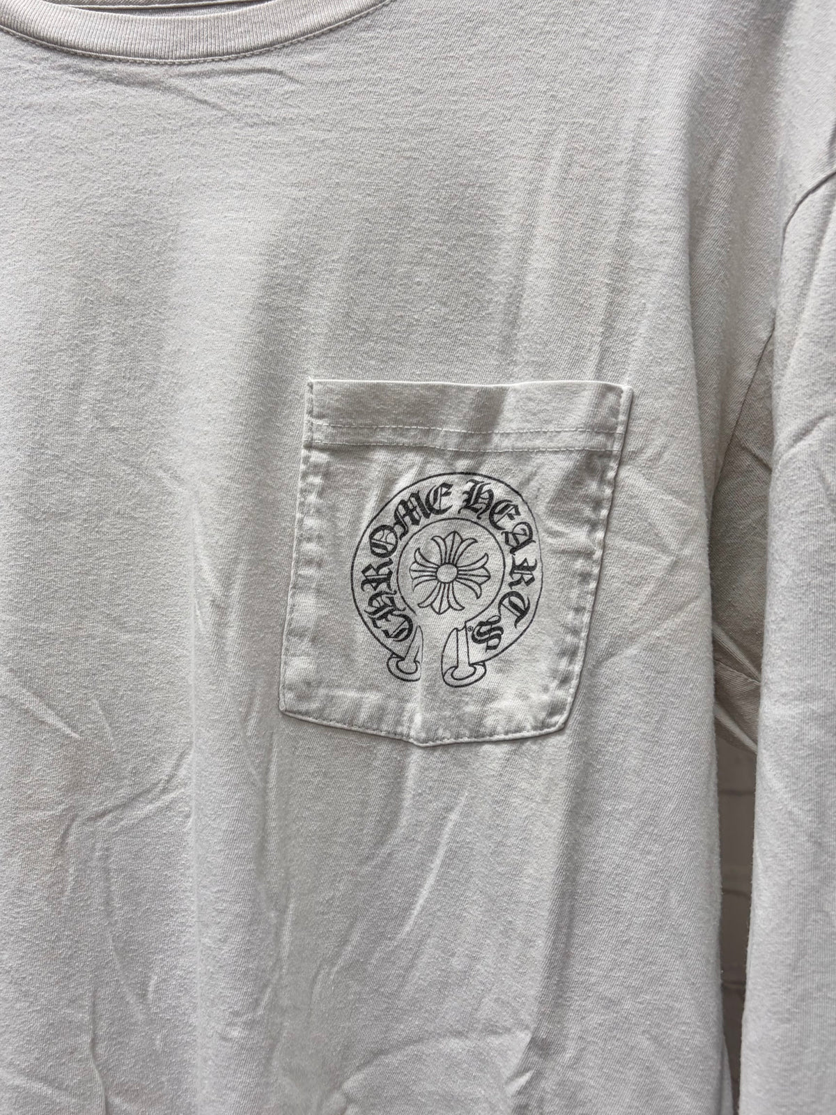 Chrome Hearts White ‘Horseshoe Logo’ Long Sleeve Shirt
