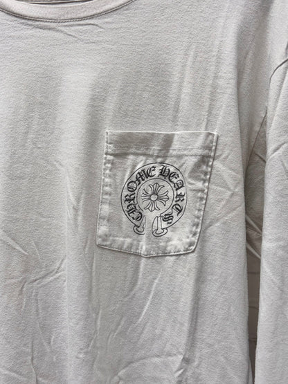Chrome Hearts White ‘Horseshoe Logo’ Long Sleeve Shirt