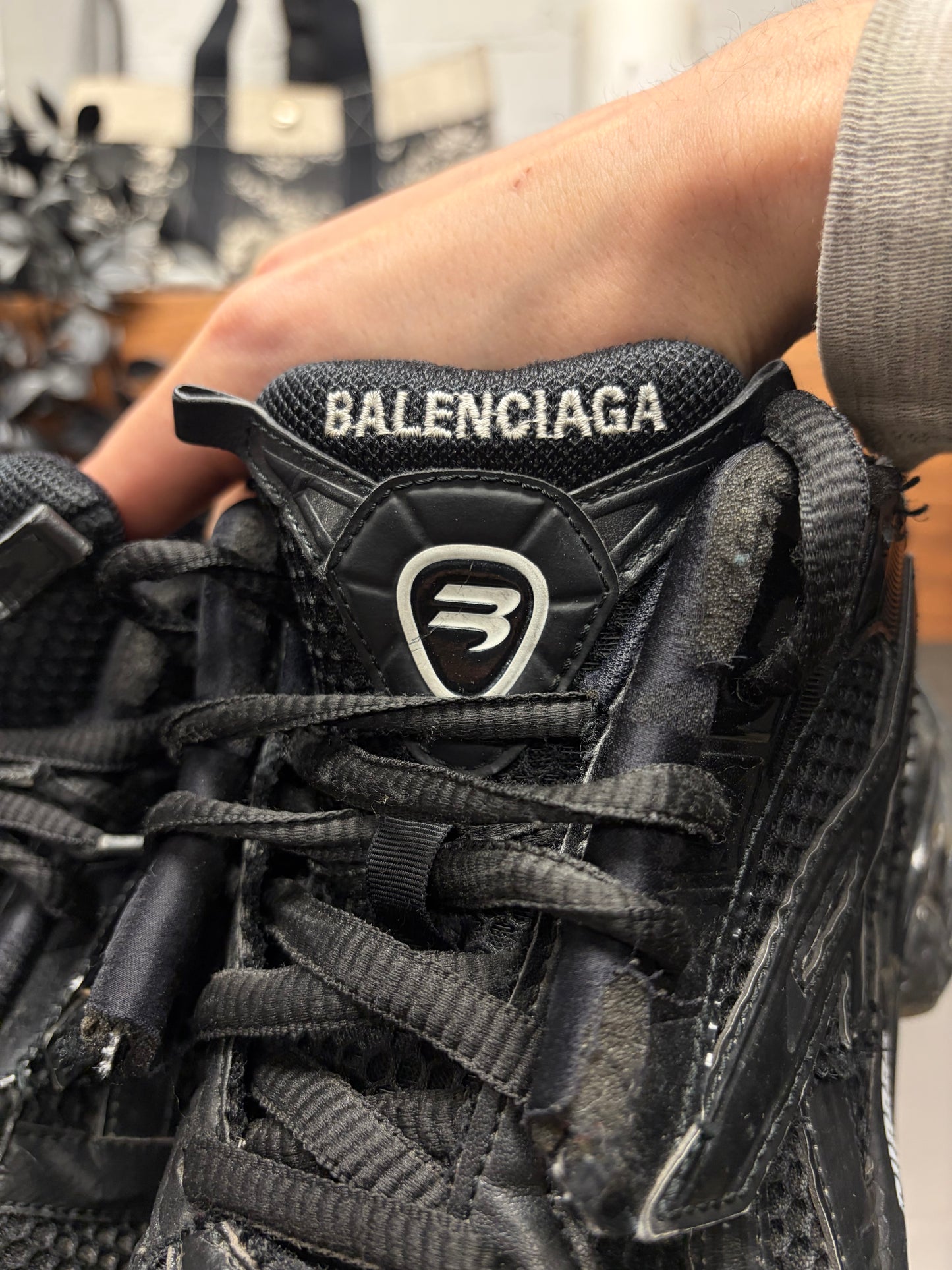 Balenciaga ‘Runner’ Black Low Top Athletic Sneakers