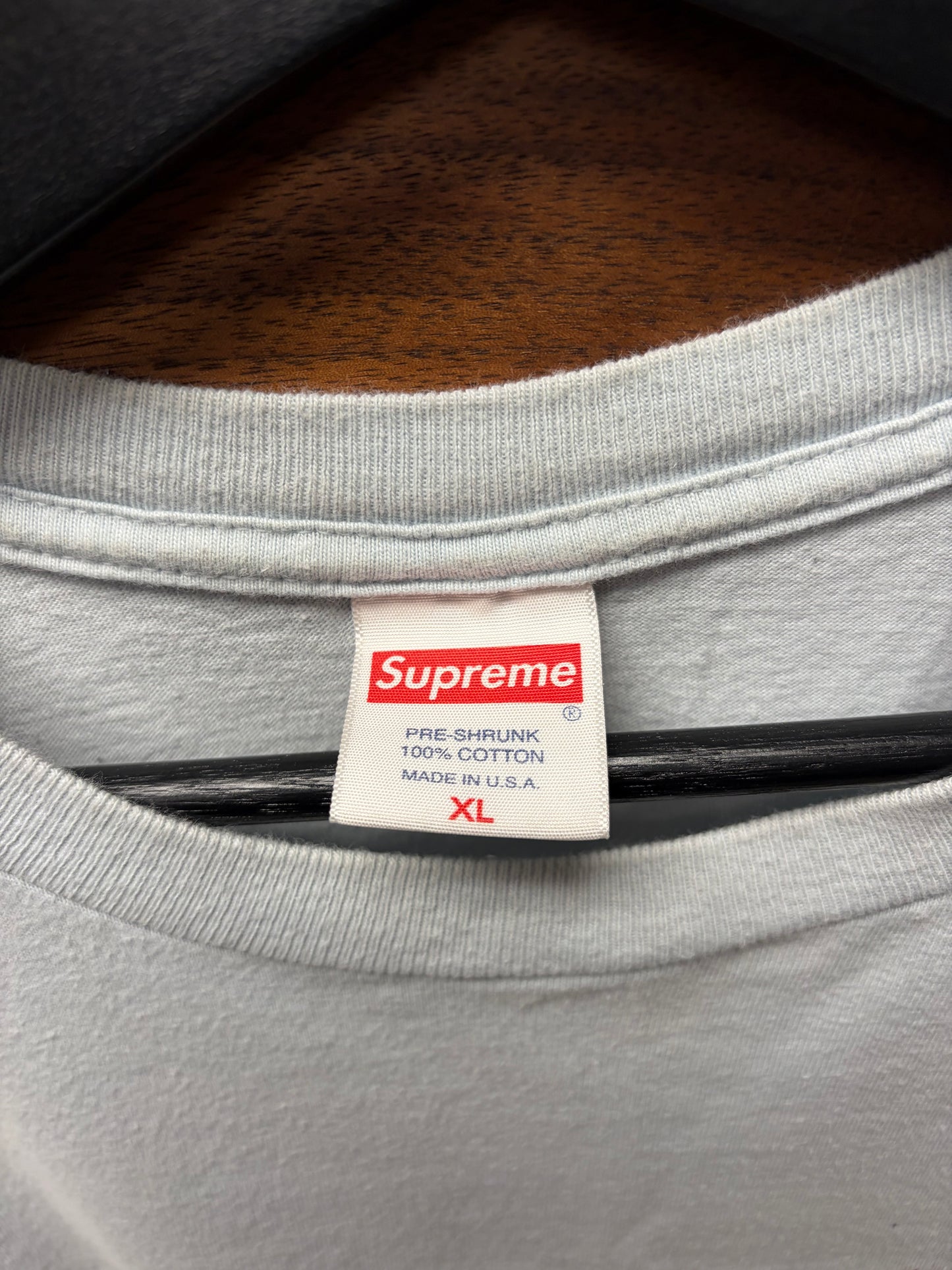 SS2022 Supreme x Ralph Steadman Pale Blue ‘Bloody’ Box Logo T-Shirt