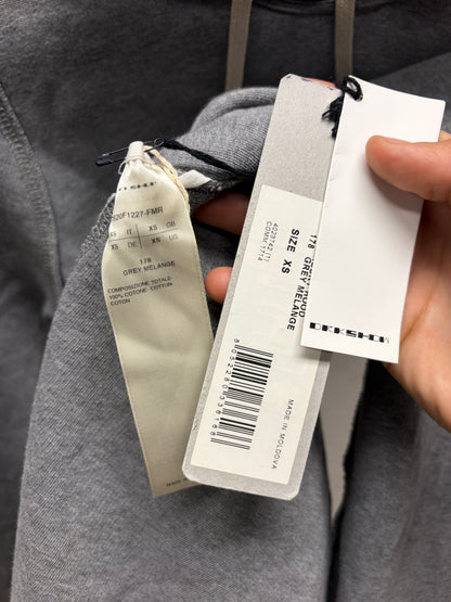 Rick Owens ‘Granbury’ Grey Melange Inside-Out Pullover Hoodie