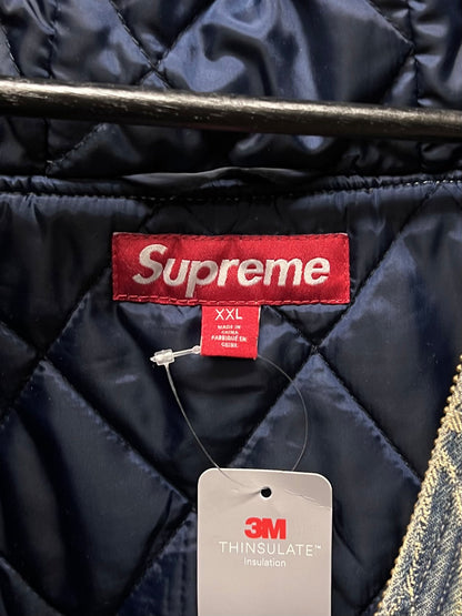 SS2025 Supreme Bandanna Jacquard Denim Hooded Work Jacket