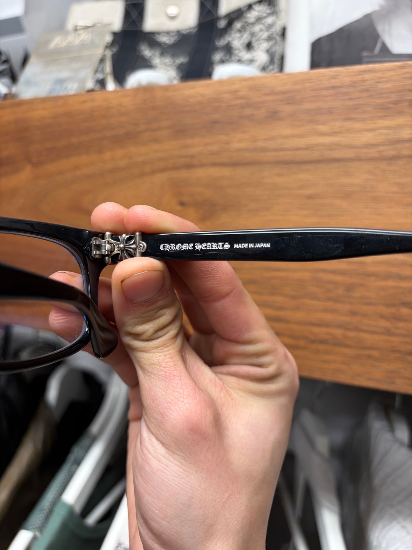 Chrome Hearts ‘Vagilante’ Plus Cross Matte Black/Silver Glasses
