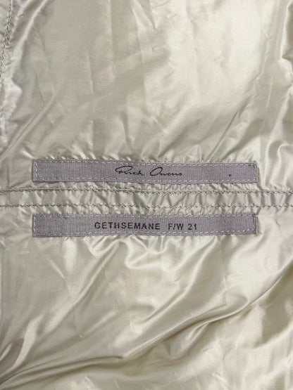 AW2021 Rick Owens ‘Gethsemane’ Goose Down Filled Milk/Black Puffer Jacket