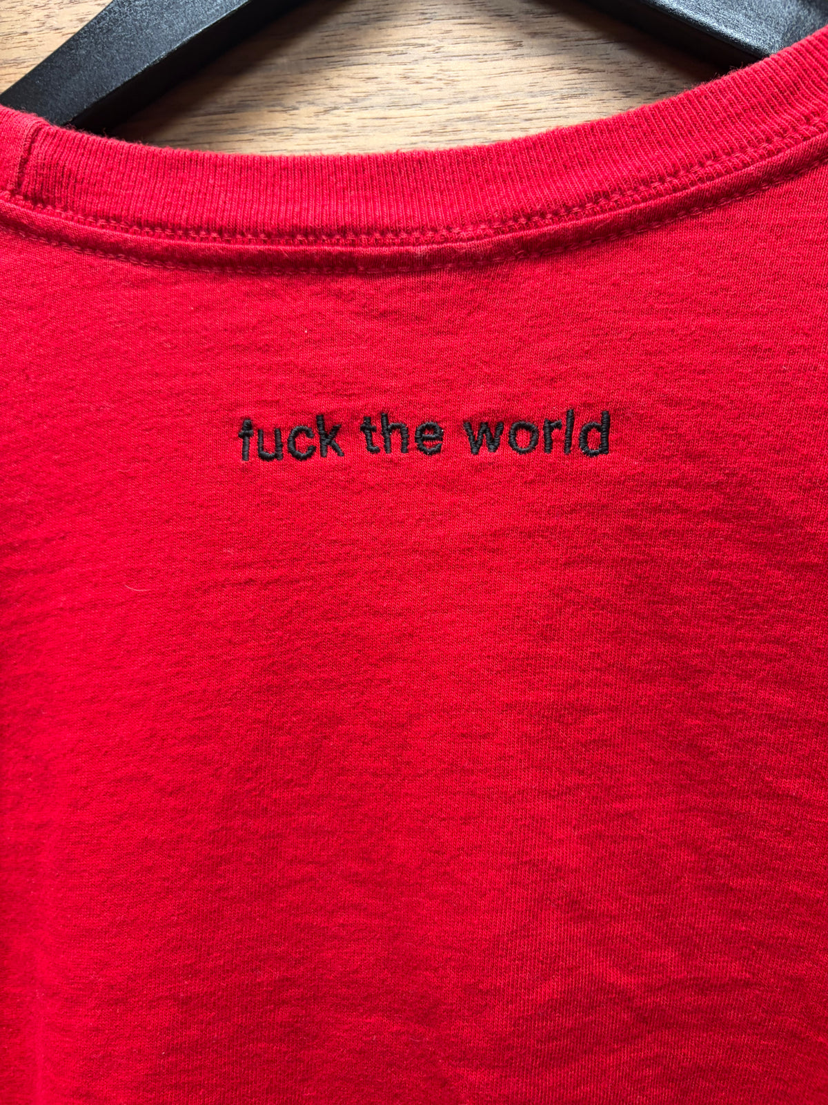 AW2018 Supreme Red/Black ‘FTW’ Embroidered Logo T-Shirt