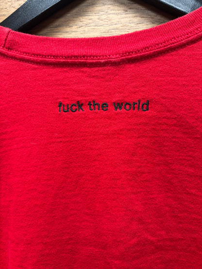 AW2018 Supreme Red/Black ‘FTW’ Embroidered Logo T-Shirt