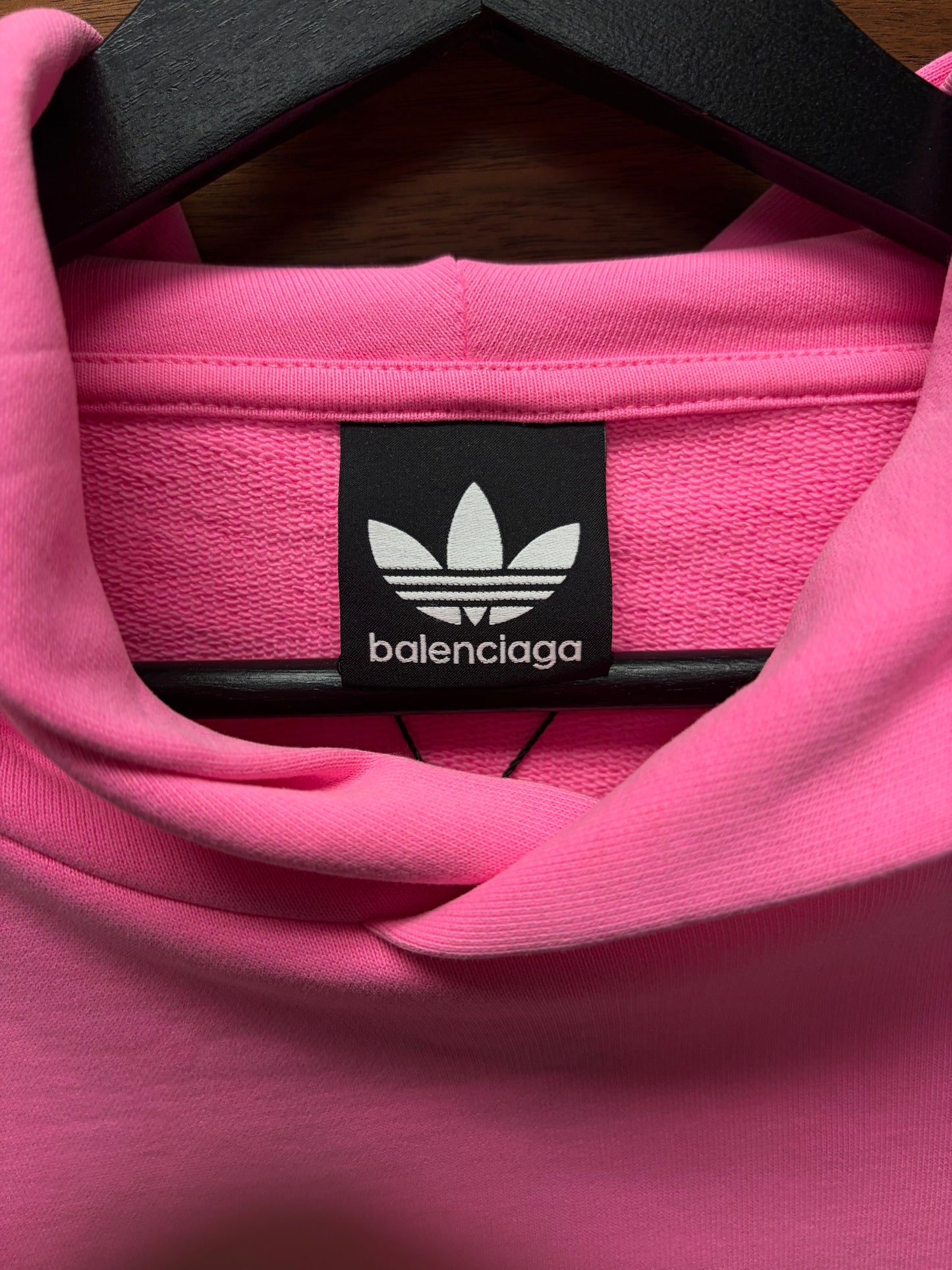 SS2023 Balenciaga x Adidas Pink ‘3-Stripe’ Pullover Hoodie