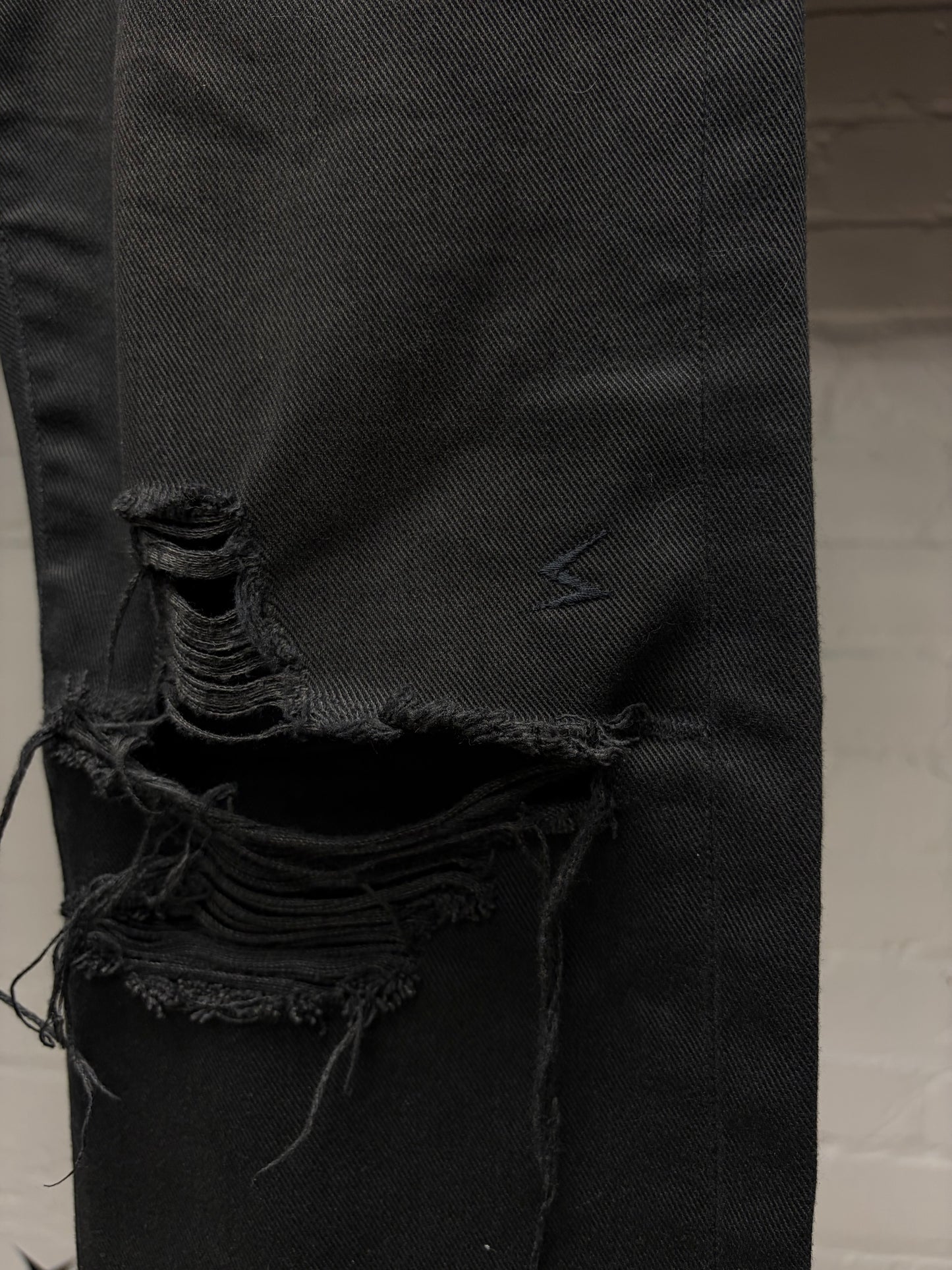 AW2005 Undercover ‘Arts & Crafts’ Leather ‘Cummerbund’ Skinny Jeans