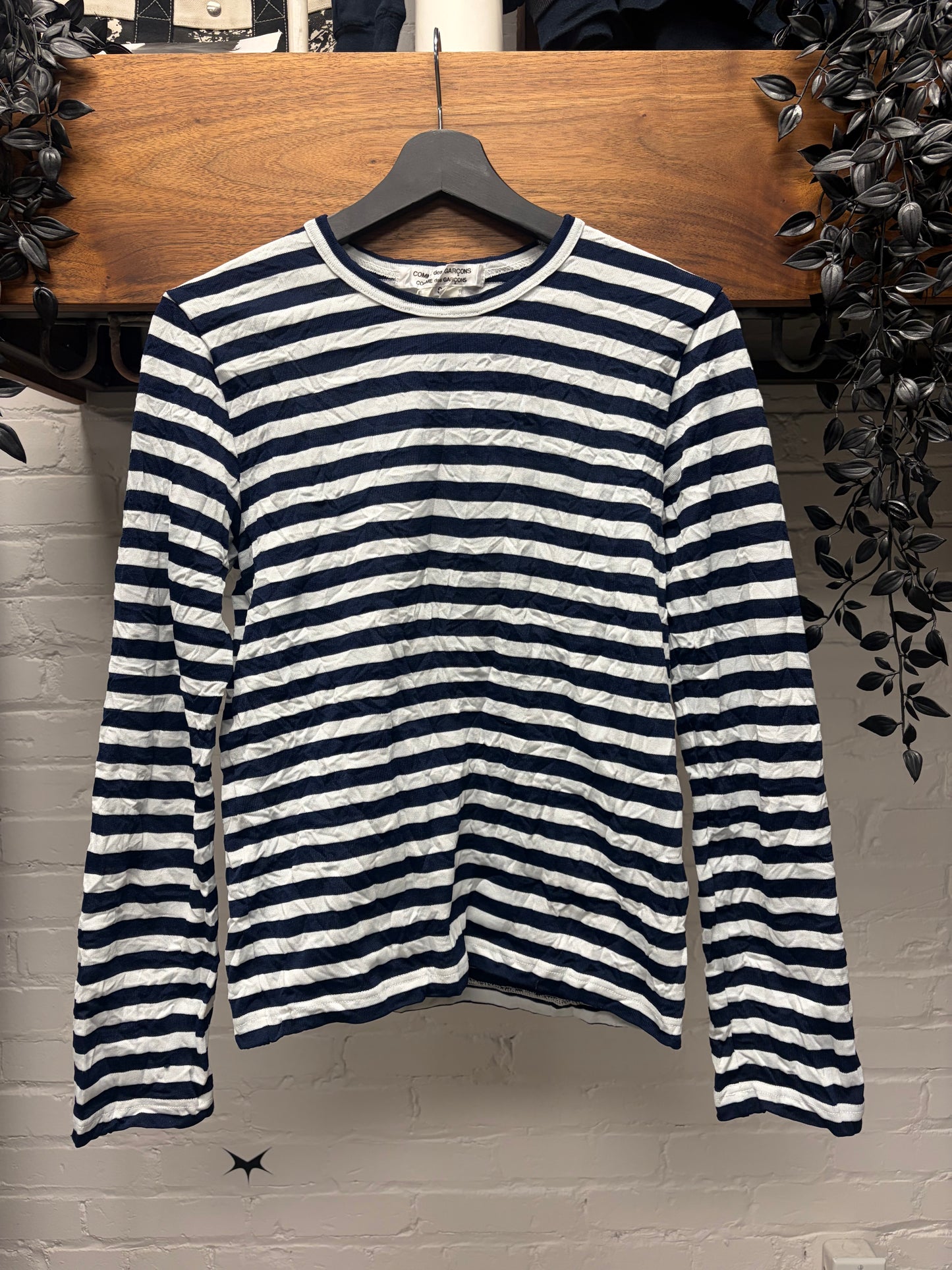 Comme Des Garçons Blue/White Striped Long Sleeve Shirt