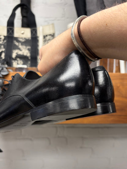 Burberry Wingtip Polished Black Leather Dress Shoes