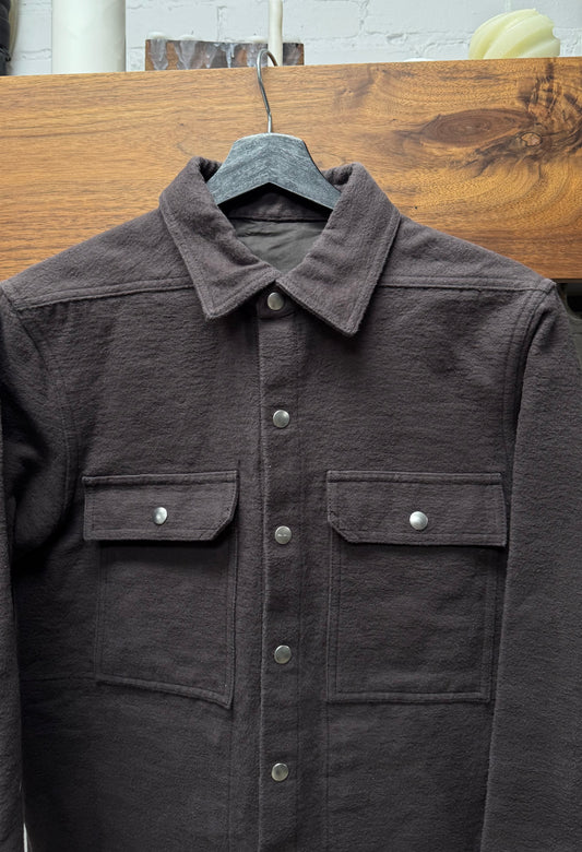 AW2020 Rick Owens ‘Performa’ Brushed Heavy Cotton Work Shirt