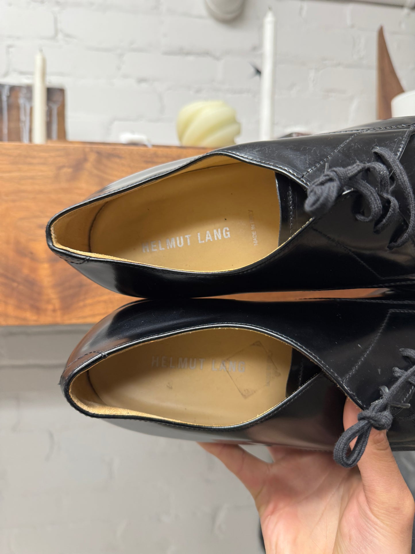 SS2004 Helmut Lang ‘Officer’ Studded Leather Derbys