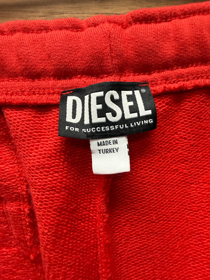 Diesel D-Logo Red/White Drawstring Sweatpants