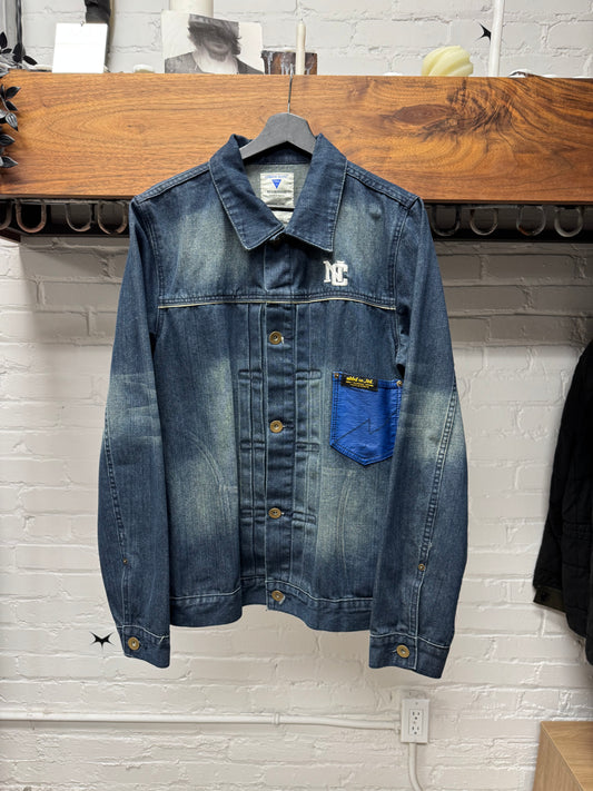 Neighbourhood Leather Pocket Denim Trucker Jacket