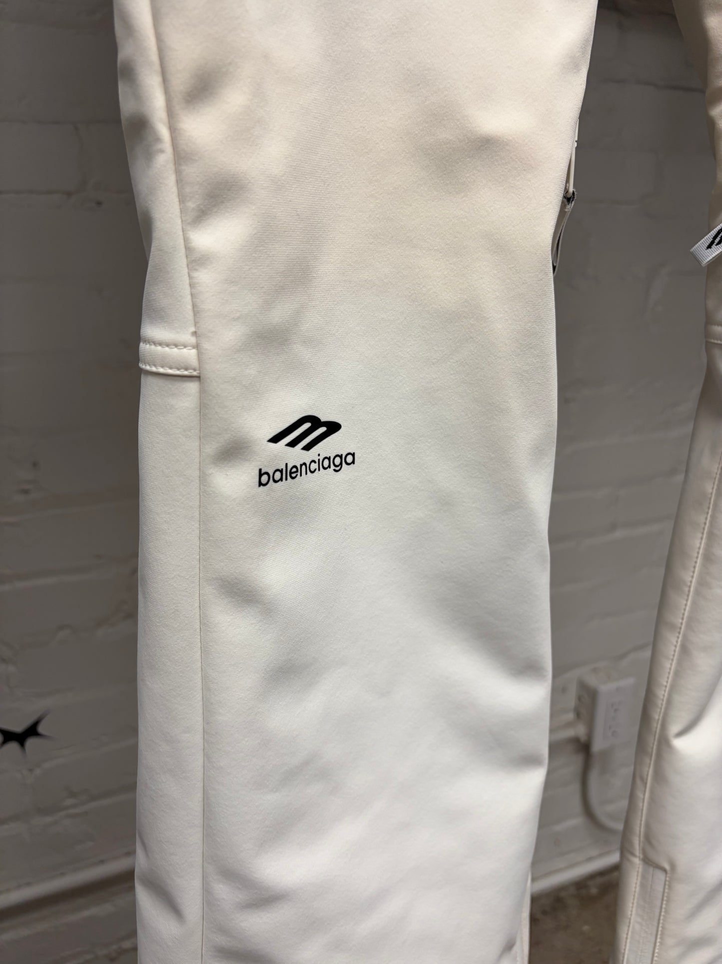 AW2024 Balenciaga ‘Skiwear’ 3B Sports Icon Logo White Snow Pants
