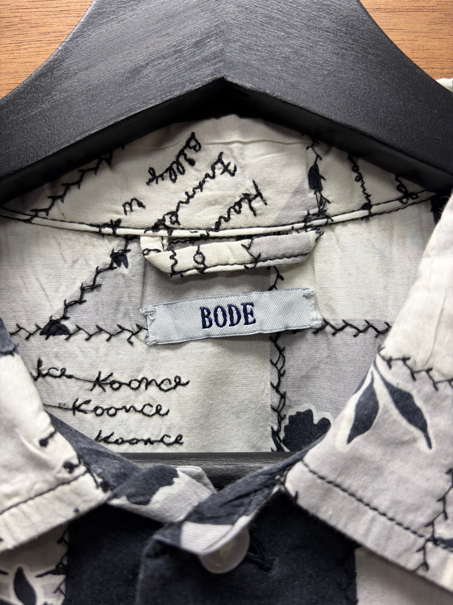 Bode ‘Signature’ Cotton Black/White Button Down Shirt