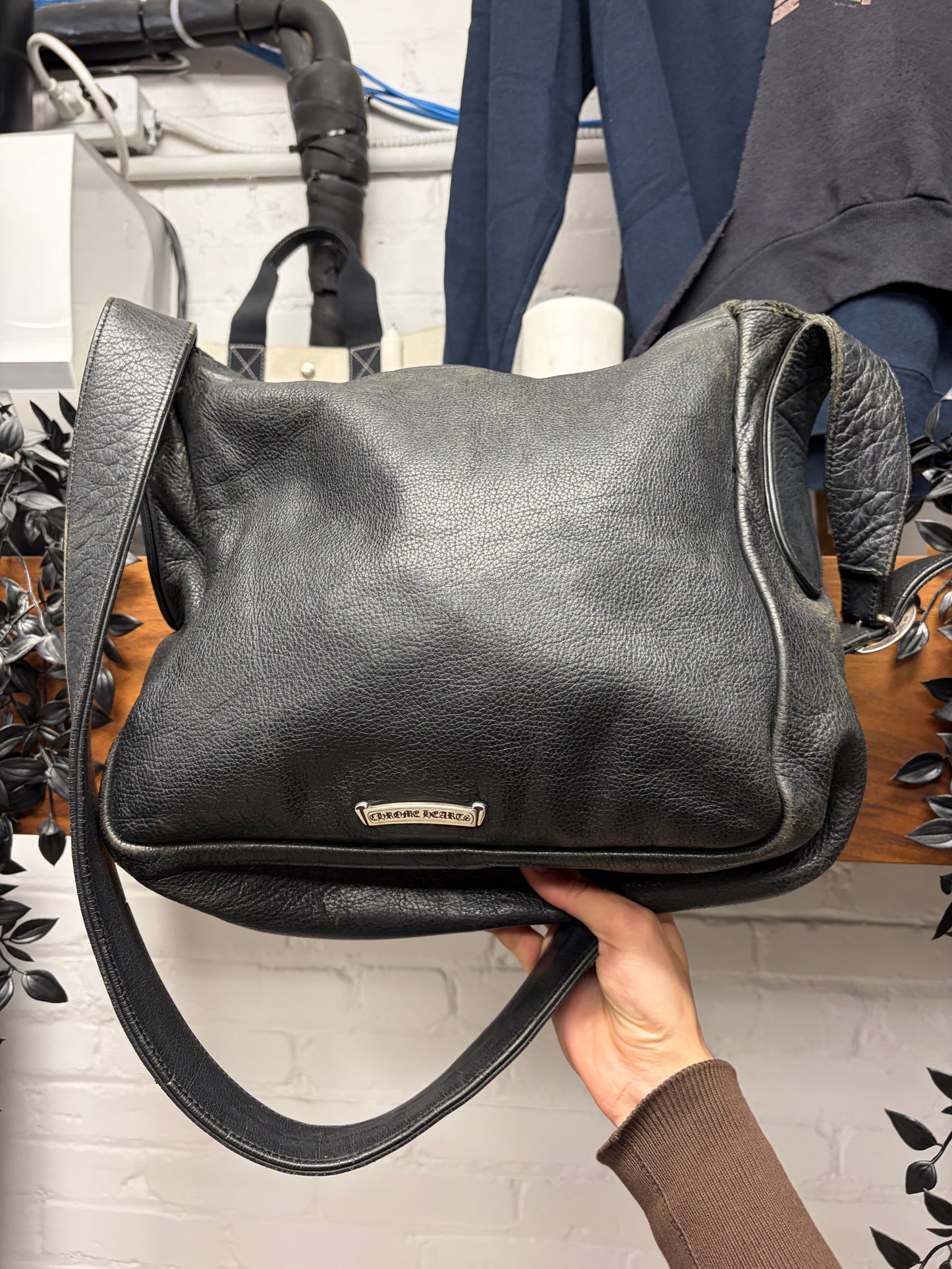 Chrome Hearts ‘Gunslinger’ Black Leather Crossbody Bag
