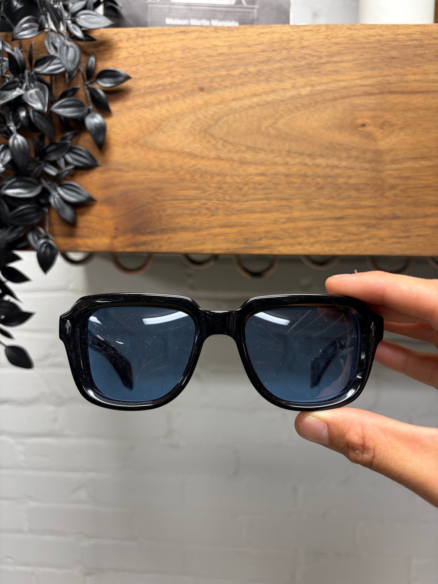 Jacques Marie Mage ‘Hopper’ Brown Tortoiseshell Blue Tinted Sunglasses