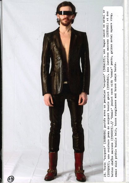 AW2008 Maison Martin Margiela Snakeskin Appliqué Denim