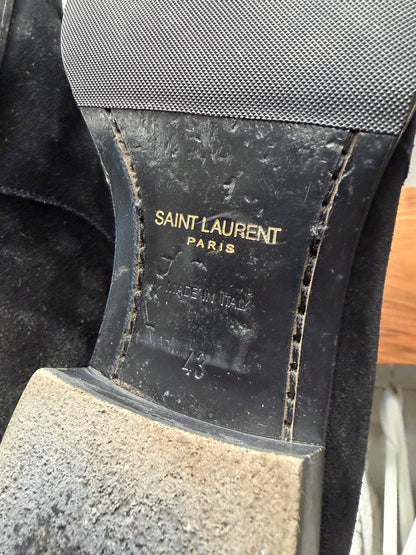 Saint Laurent Black Suede ‘Jodhpur’ Strapped Chelsea Boots