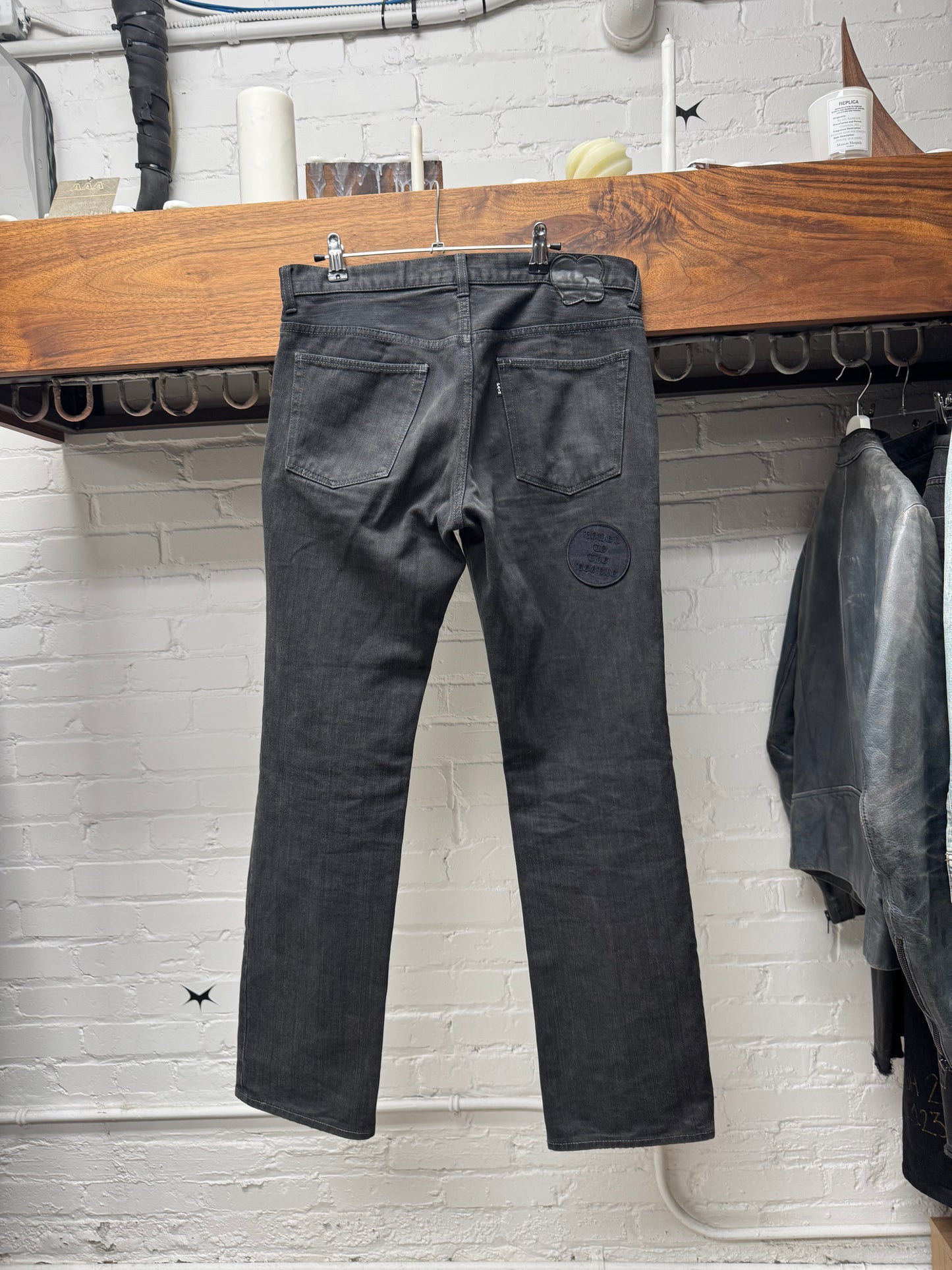 AW2004 Number (N)ine ‘Give Peace a Chance’ Patchwork Denim