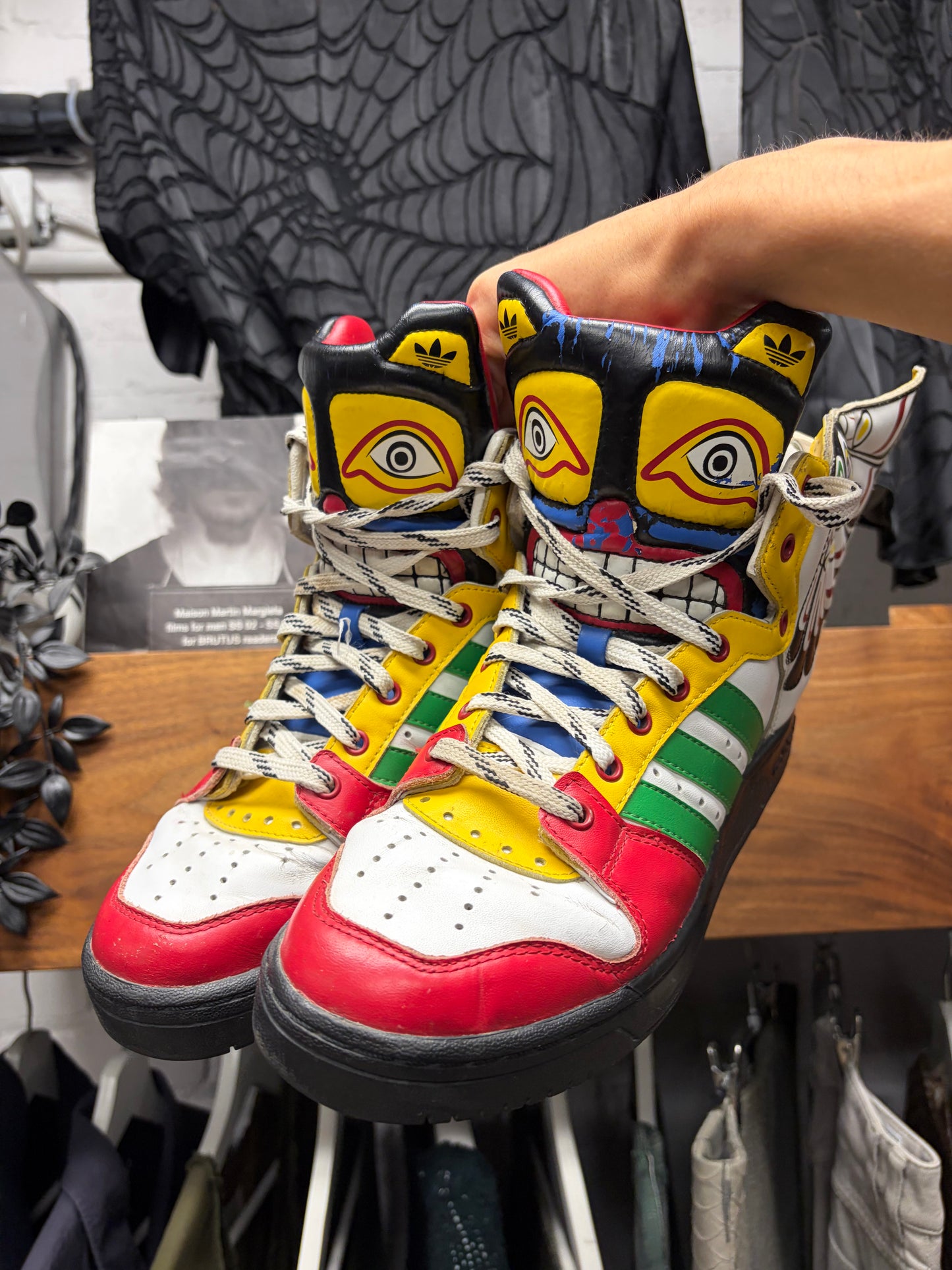 2013 Jeremy Scott x Adidas ‘Totem Pole’ Wings High Top Sneakers