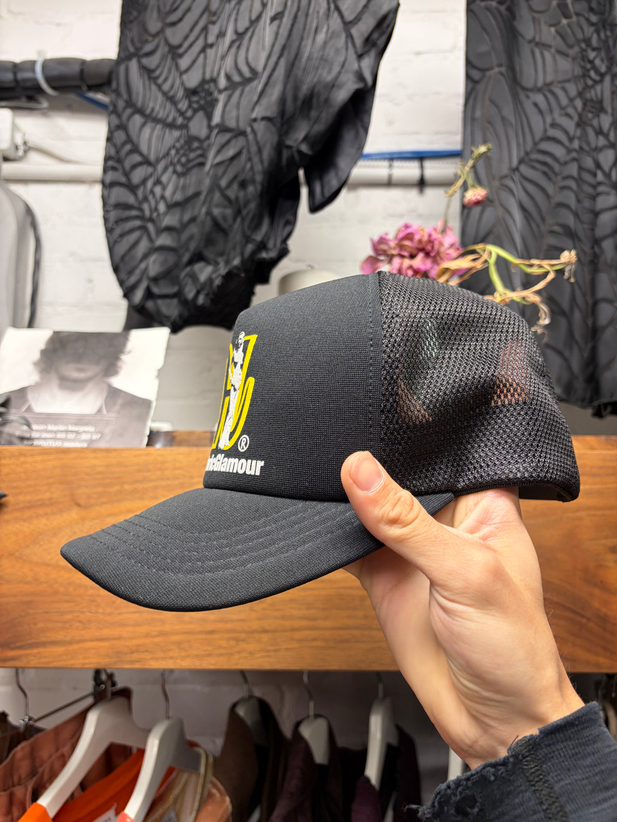 Hysteric Glamour ‘H-Girl’ Black/Yellow Trucker Hat