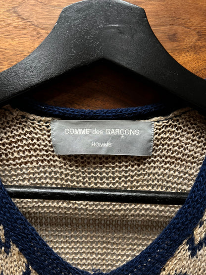 1997 Comme Des Garçons Homme Diamond Patterned Knit Vest