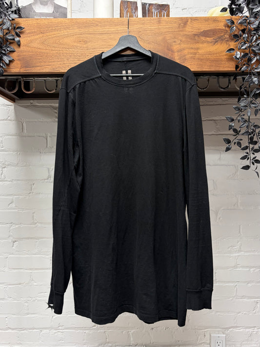 SS2016 Rick Owens ‘Cyclops’ Black Level Cotton Long Sleeve Shirt