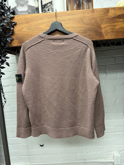 Stone Island Clay ‘Badge Logo’ Knit Sweater