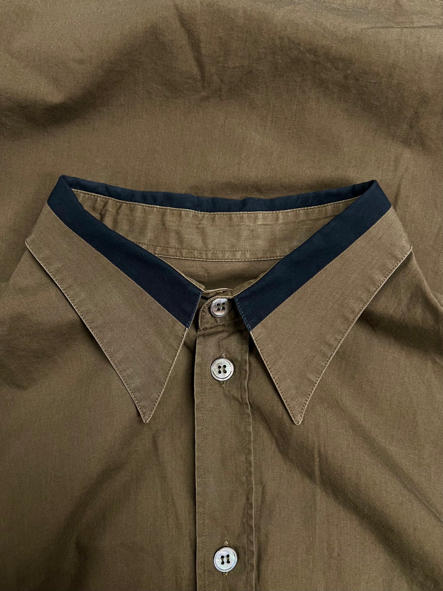 Vintage Helmut Lang ‘Stacked Collar’ Button Down Shirt