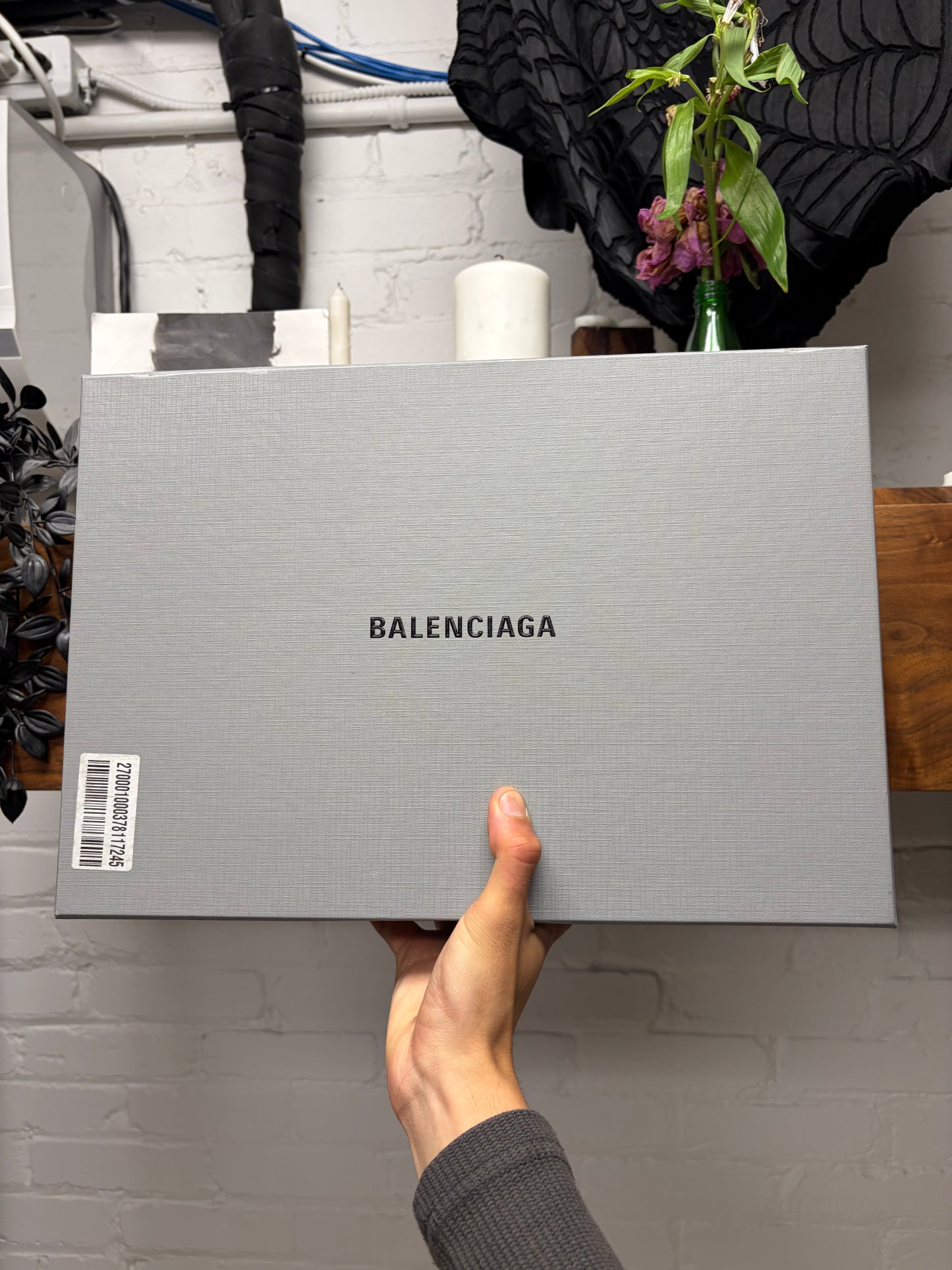 Balenciaga ‘Hummer’ Black Leather Laceless Oversized Derbys