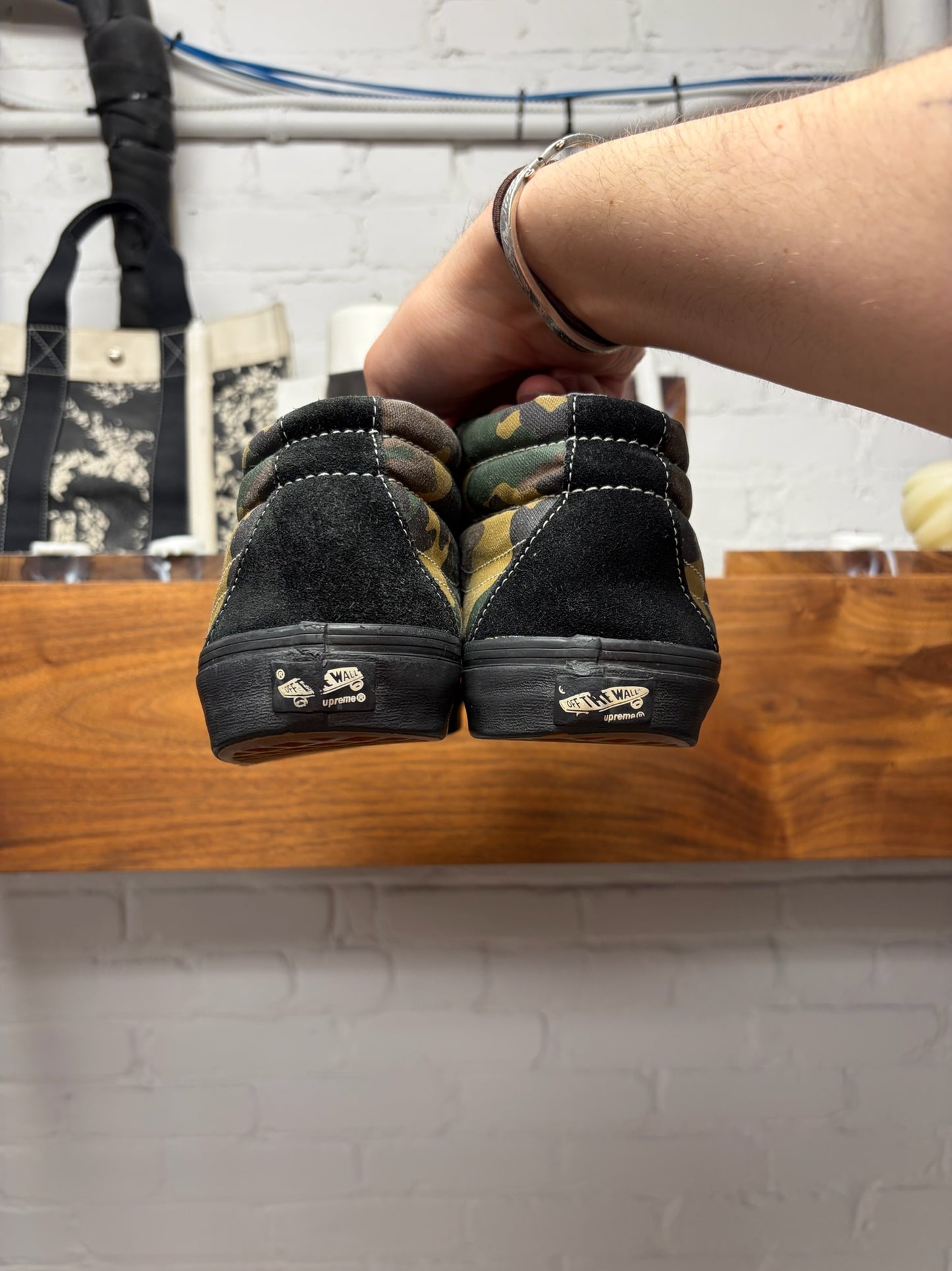 SS2015 Supreme x Vans Woodland Camo ‘Sk8 Mid’ Sneakers