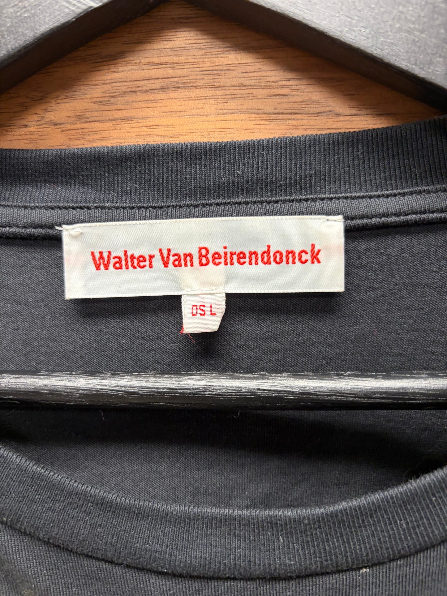 Walter Van Beirendonck ‘Logo Print’ Black Oversized T-Shirt