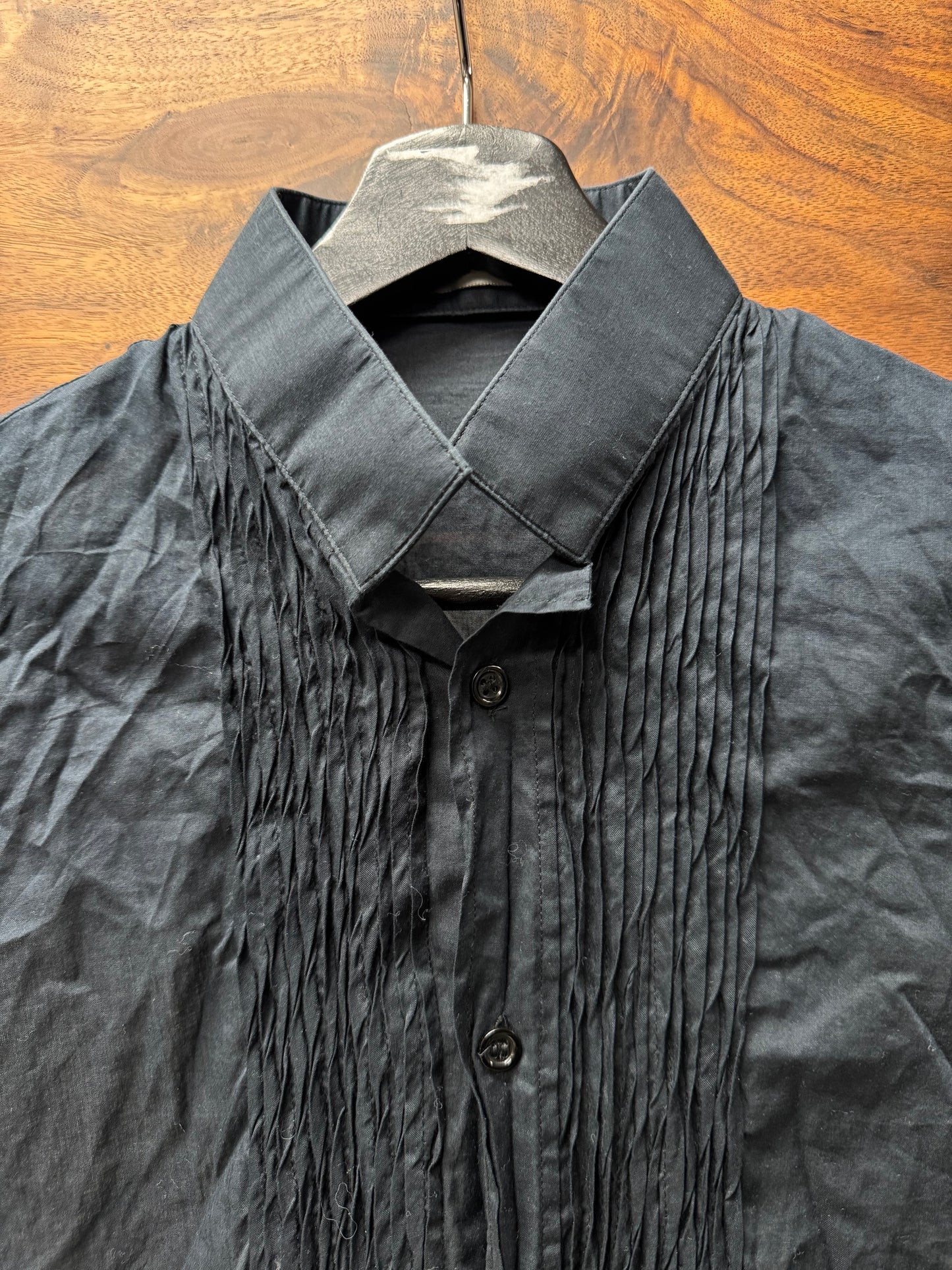 Dior Homme Frilled ‘Short Collar’ Button Down Shirt