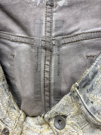 SS2025 Rick Owens ‘Hollywood’ Milk Crackled ‘Headon’ Denim