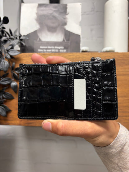 Vivienne Westwood ‘Croc’ Black Leather Orb Logo Cardholder Wallet