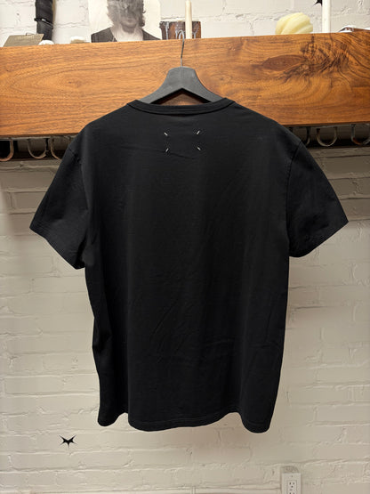 Maison Margiela ‘Numeric Logo’ Embroidered Black T-Shirt