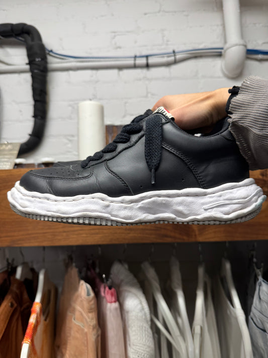 Mihara Yasuhiro ‘Melted’ Black/White Leather Low Top Sneakers