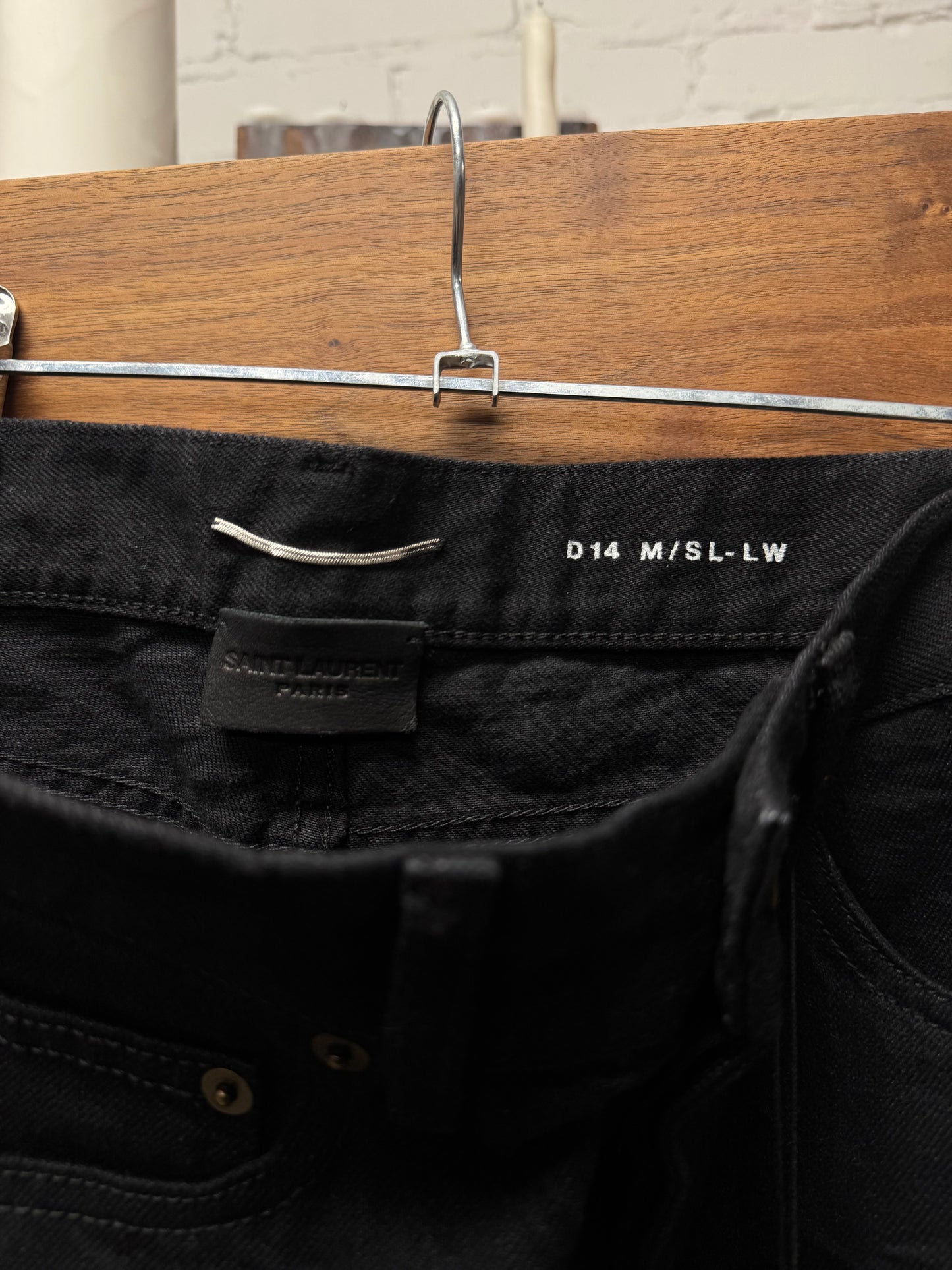 2019 Saint Laurent ‘D14’ Black Skinny Jeans
