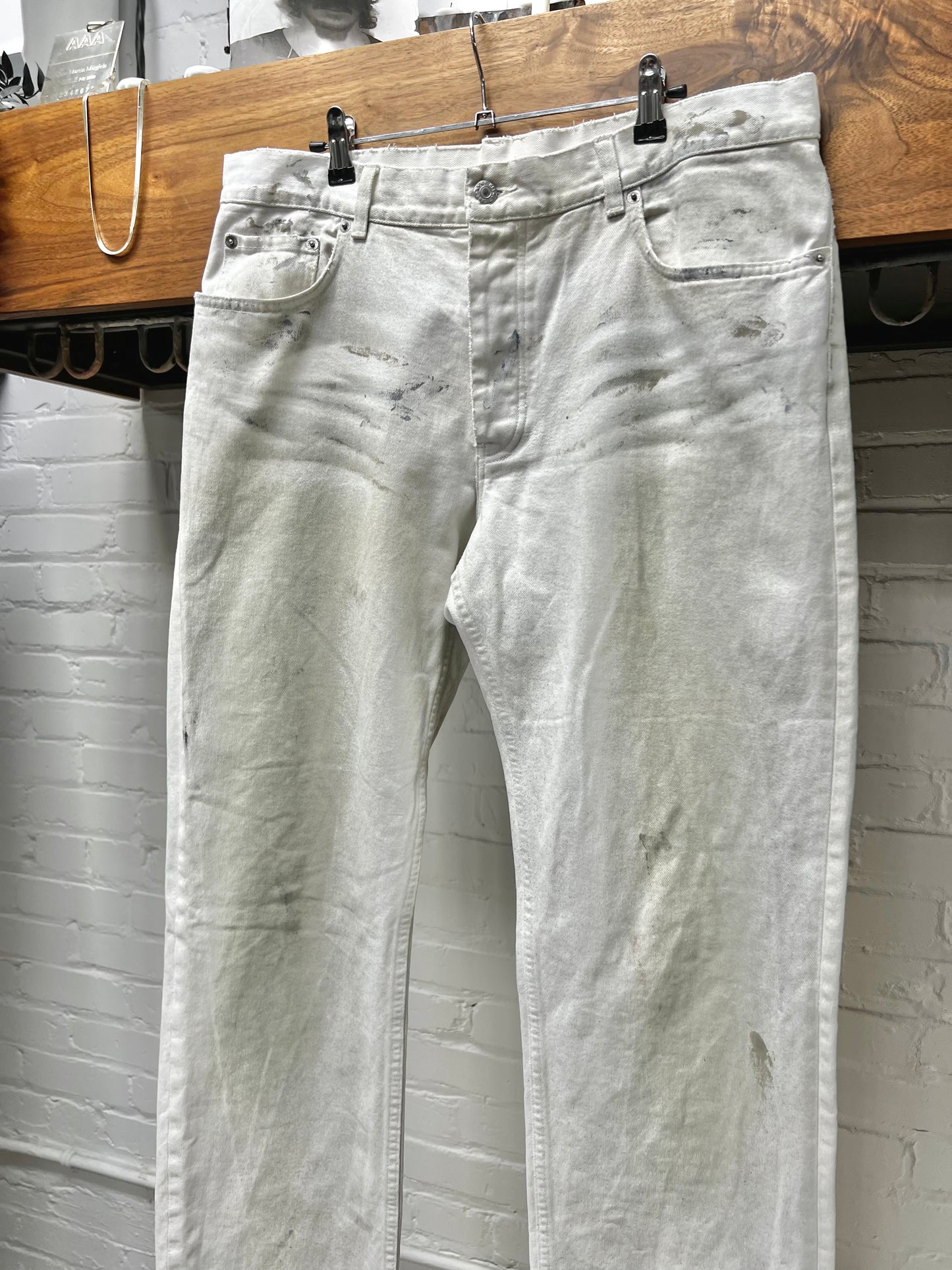 Vintage Helmut Lang ‘Painter’ White Bootcut Denim