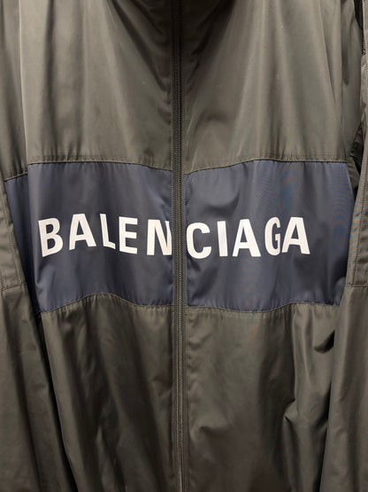 Balenciaga Black/Blue Basic Logo Windbreaker
