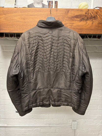 AW1998 Issey Miyake ‘Exoskeleton’ Ribbed Brown Padded Jacket