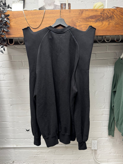 SS2024 Rick Owens ‘Lido’ Pagoda Horned Tec Shoulder Sweatshirt