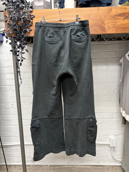Entire Studios ‘Soot Black’ Utility Cargo Wide Leg Sweatpants