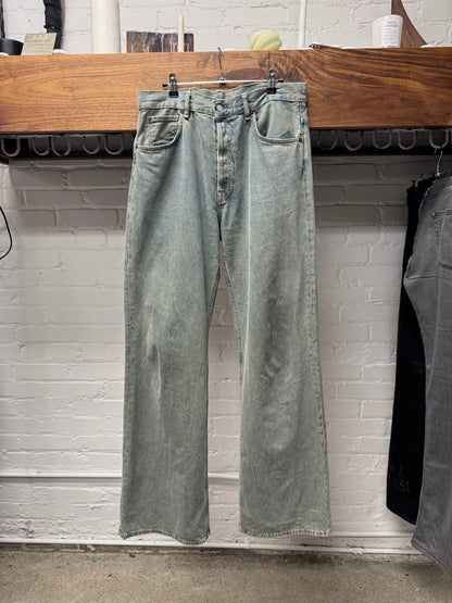 Acne Studios Stone Washed Blue Flared Leg Denim